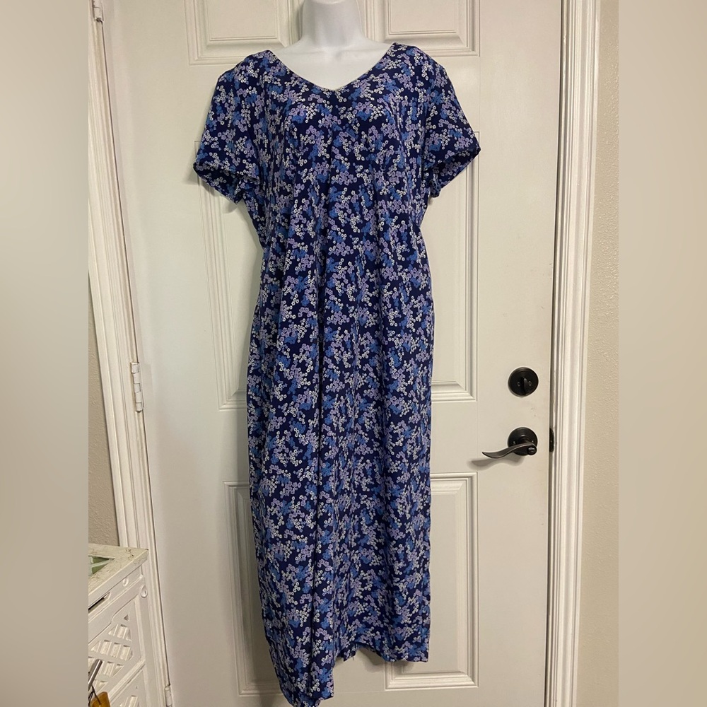 T9- TAKE NINE MATERNITY Blue Floral Maxi Dress